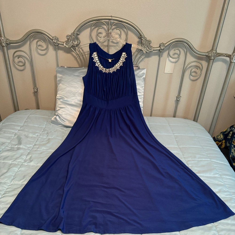 Royal blue floor length gown